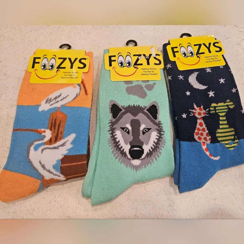 Foozys Socks Size 9-11 Serious Socks for not so Serious People!